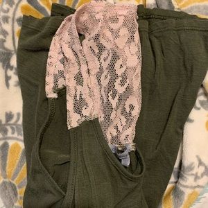 Military green tank top